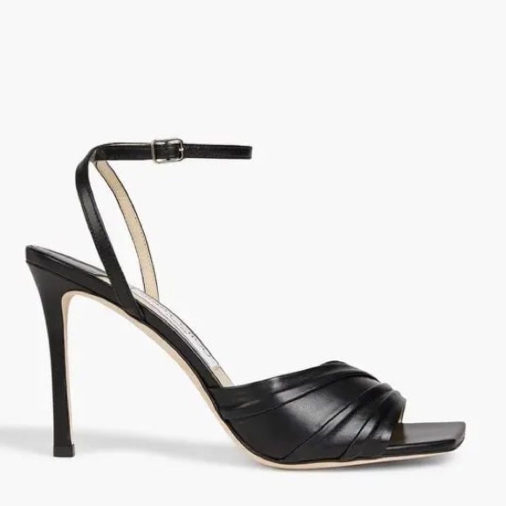 Jimmy Choo Basil Ankle Strap High Heel Black Sandals, New, Size 35 - Picture 4 of 16